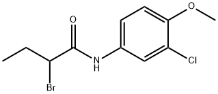 2-bromo-N-(3-chloro-4-methoxyphenyl)butanamide Struktur