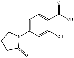 2-hydroxy-4-(2-oxopyrrolidin-1-yl)benzoic acid Struktur