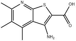 3-amino-4,5,6-trimethylthieno[2,3-b]pyridine-2-carboxylic acid Struktur