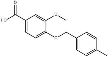 3-methoxy-4-[(4-methylbenzyl)oxy]benzoic acid Struktur