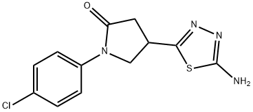 4-(5-amino-1,3,4-thiadiazol-2-yl)-1-(4-chlorophenyl)pyrrolidin-2-one Struktur