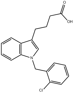 4-[1-(2-chlorobenzyl)-1H-indol-3-yl]butanoic acid Struktur