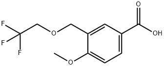 4-methoxy-3-[(2,2,2-trifluoroethoxy)methyl]benzoic acid Struktur