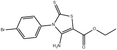 ethyl 4-amino-3-(4-bromophenyl)-2-thioxo-2,3-dihydro-1,3-thiazole-5-carboxylate Struktur