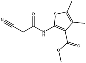 methyl 2-[(cyanoacetyl)amino]-4,5-dimethylthiophene-3-carboxylate Struktur