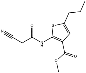 methyl 2-[(cyanoacetyl)amino]-5-propylthiophene-3-carboxylate Struktur