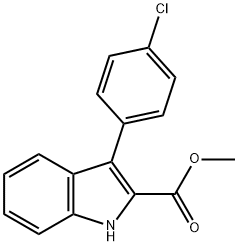 methyl 3-(4-chlorophenyl)-1H-indole-2-carboxylate Struktur