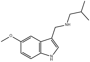 N-[(5-methoxy-1H-indol-3-yl)methyl]-2-methylpropan-1-amine Struktur