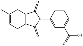 3-(5-methyl-1,3-dioxo-1,3,3a,4,7,7a-hexahydro-2H-isoindol-2-yl)benzoic acid Struktur