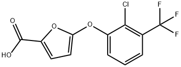 5-[2-chloro-3-(trifluoromethyl)phenoxy]-2-furoic acid Struktur