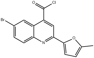 6-bromo-2-(5-methyl-2-furyl)quinoline-4-carbonyl chloride Struktur