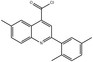 2-(2,5-dimethylphenyl)-6-methylquinoline-4-carbonyl chloride Struktur