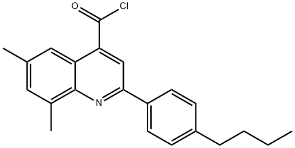 2-(4-butylphenyl)-6,8-dimethylquinoline-4-carbonyl chloride Struktur