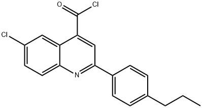 6-chloro-2-(4-propylphenyl)quinoline-4-carbonyl chloride Struktur