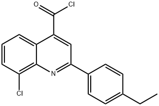 8-chloro-2-(4-ethylphenyl)quinoline-4-carbonyl chloride Struktur