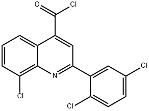 8-chloro-2-(2,5-dichlorophenyl)quinoline-4-carbonyl chloride Struktur