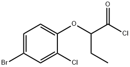 2-(4-bromo-2-chlorophenoxy)butanoyl chloride Struktur