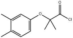 2-(3,4-dimethylphenoxy)-2-methylpropanoyl chloride Struktur