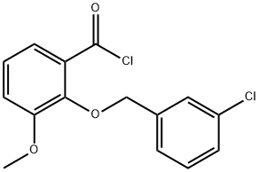 2-[(3-chlorobenzyl)oxy]-3-methoxybenzoyl chloride Struktur