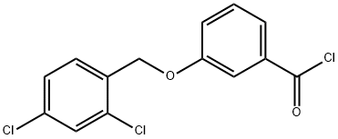 3-[(2,4-dichlorobenzyl)oxy]benzoyl chloride Struktur