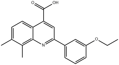 2-(3-ethoxyphenyl)-7,8-dimethylquinoline-4-carboxylic acid Struktur