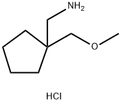 {[1-(methoxymethyl)cyclopentyl]methyl}amine hydrochloride Struktur