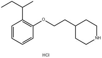 4-{2-[2-(sec-Butyl)phenoxy]ethyl}piperidinehydrochloride Struktur