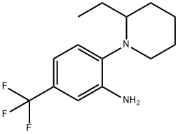 2-(2-Ethyl-1-piperidinyl)-5-(trifluoromethyl)-phenylamine Struktur