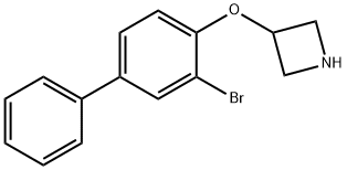 3-Azetidinyl 3-bromo[1,1'-biphenyl]-4-yl ether Struktur