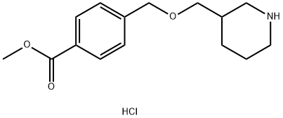 Methyl 4-[(3-piperidinylmethoxy)methyl]benzoatehydrochloride Struktur