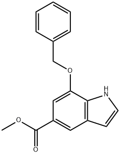 Methyl 7-(benzyloxy)-1H-indole-5-carboxylate Struktur