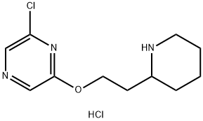 6-Chloro-2-pyrazinyl 2-(2-piperidinyl)ethyl etherhydrochloride Struktur