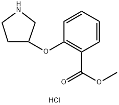 Methyl 2-(3-pyrrolidinyloxy)benzoate hydrochloride Struktur