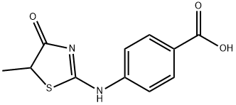 4-(5-Methyl-4-oxo-4,5-dihydro-thiazol-2-ylamino)-benzoic acid Struktur