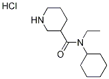 N-Cyclohexyl-N-ethyl-3-piperidinecarboxamidehydrochloride Struktur