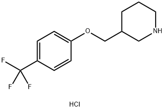 3-{[4-(Trifluoromethyl)phenoxy]methyl}piperidinehydrochloride Struktur