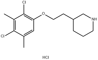 3-[2-(2,4-Dichloro-3,5-dimethylphenoxy)ethyl]-piperidine hydrochloride Struktur