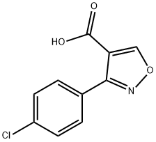 3-(4-Chloro-phenyl)-isoxazole-4-carboxylic acid Struktur