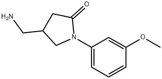 4-Aminomethyl-1-(3-methoxy-phenyl)-pyrrolidin-2-one Struktur