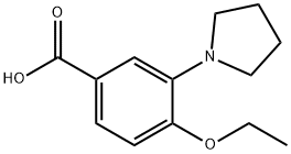 4-Ethoxy-3-pyrrolidin-1-yl-benzoic acid Struktur