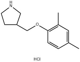 3-[(2,4-Dimethylphenoxy)methyl]pyrrolidinehydrochloride Struktur