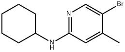 5-Bromo-N-cyclohexyl-4-methyl-2-pyridinamine Struktur