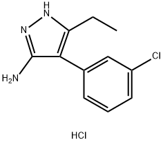 4-(3-Chloro-phenyl)-5-ethyl-2H-pyrazol-3-ylaminehydrochloride Struktur