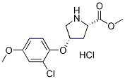 Methyl (2S,4S)-4-(2-chloro-4-methoxyphenoxy)-2-pyrrolidinecarboxylate hydrochloride Struktur