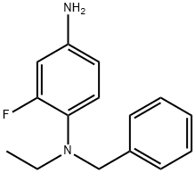 N-1-Benzyl-N-1-ethyl-2-fluoro-1,4-benzenediamine Struktur