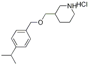 3-{[(4-Isopropylbenzyl)oxy]methyl}piperidinehydrochloride Struktur