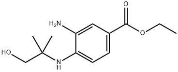 Ethyl 3-amino-4-[(2-hydroxy-1,1-dimethylethyl)-amino]benzoate Struktur