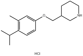 3-[(4-Isopropyl-3-methylphenoxy)methyl]piperidinehydrochloride Struktur