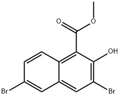 Methyl 3,6-dibromo-2-hydroxy-1-naphthoate Struktur