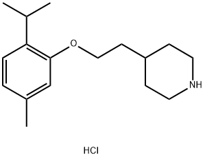 4-[2-(2-Isopropyl-5-methylphenoxy)ethyl]-piperidine hydrochloride Struktur